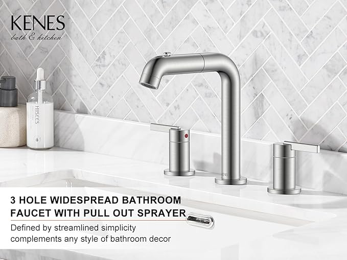 KENES Widespread Bathroom Faucet - Image 2