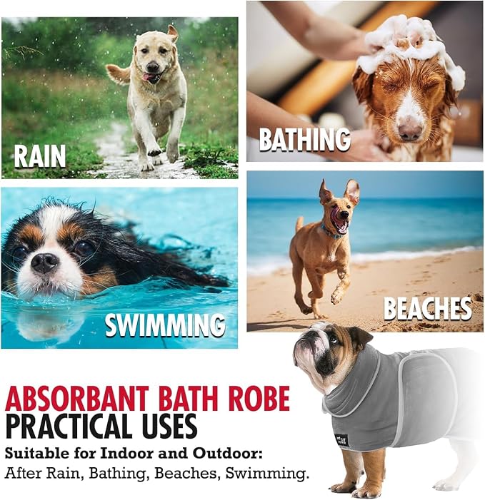 Tuff Pupper Fast Drying Dog Bath Robe | 800 GSM Plush Dog Towel - Image 6