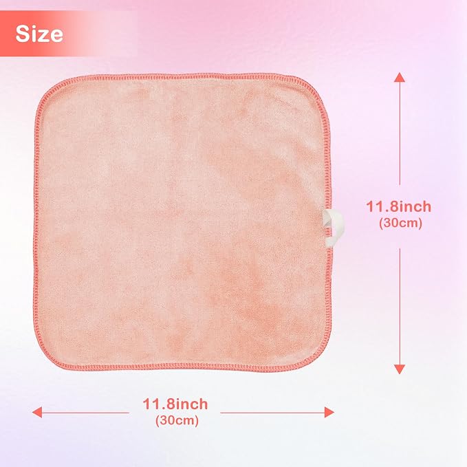 Nugilla Makeup Remover Cloth 12 x 12 Inch, Reusable Makeup Remover Towels - Image 4