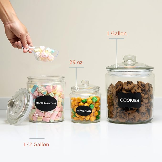 KooK Glass Storage Jars with Lids - 29oz - Image 3