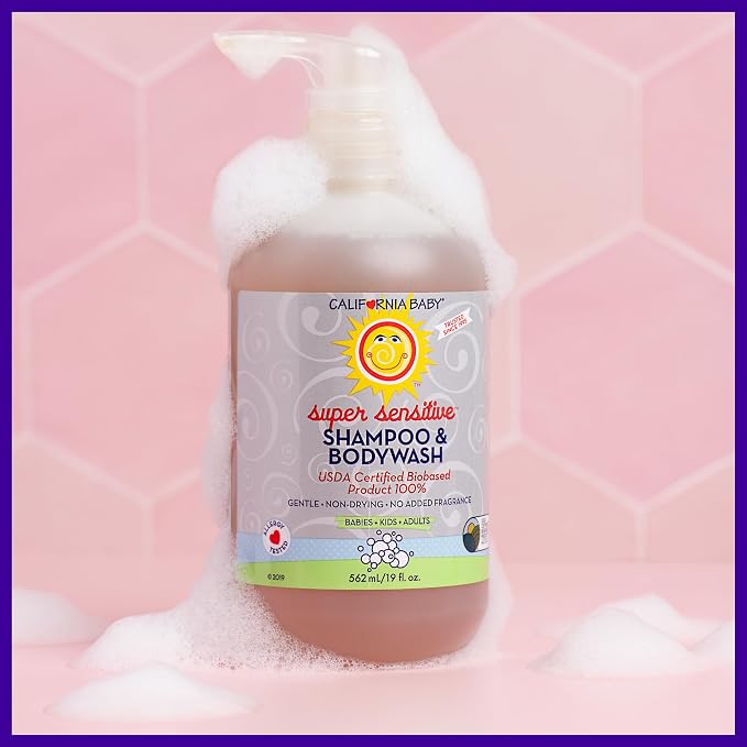 California Baby Super Sensitive Baby Shampoo + Baby Wash | 100% Plant-Based | - Image 5