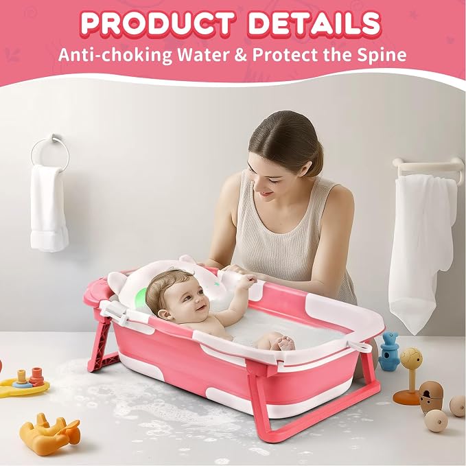 Baby Bathtub, Collapsible Baby Bath Tub - Image 7