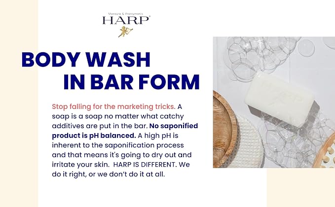 HARP pH-Balanced Body Wash Bar. 100% Syndet. Protects Moisture Barrier - Image 4