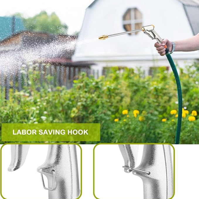 Garden Hose Nozzle Sprayer High Pressure Garden Hose Nozzle Heavy Duty Water - Image 5
