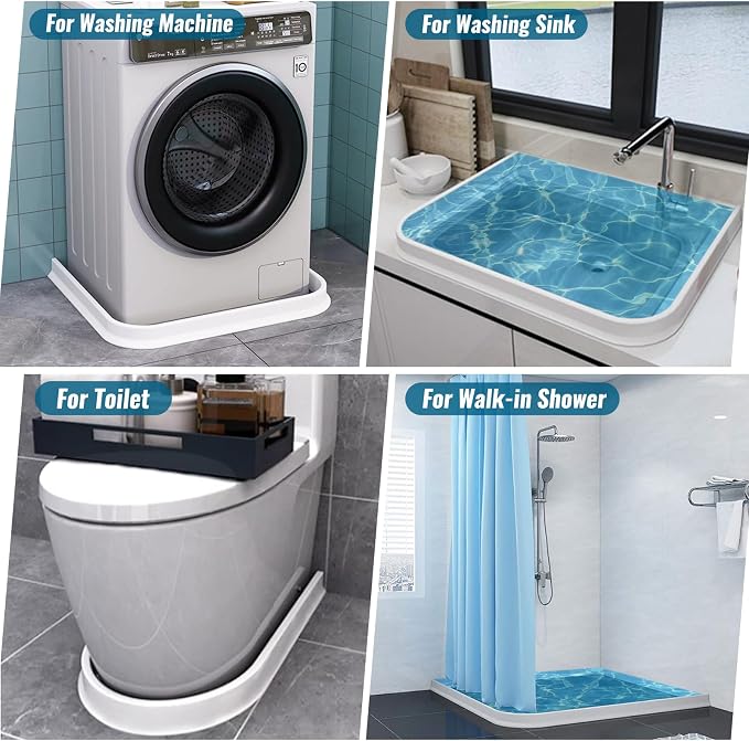 3" High Shower Threshold Water Dam 67" Long Collapsible Shower Water Splash - Image 7