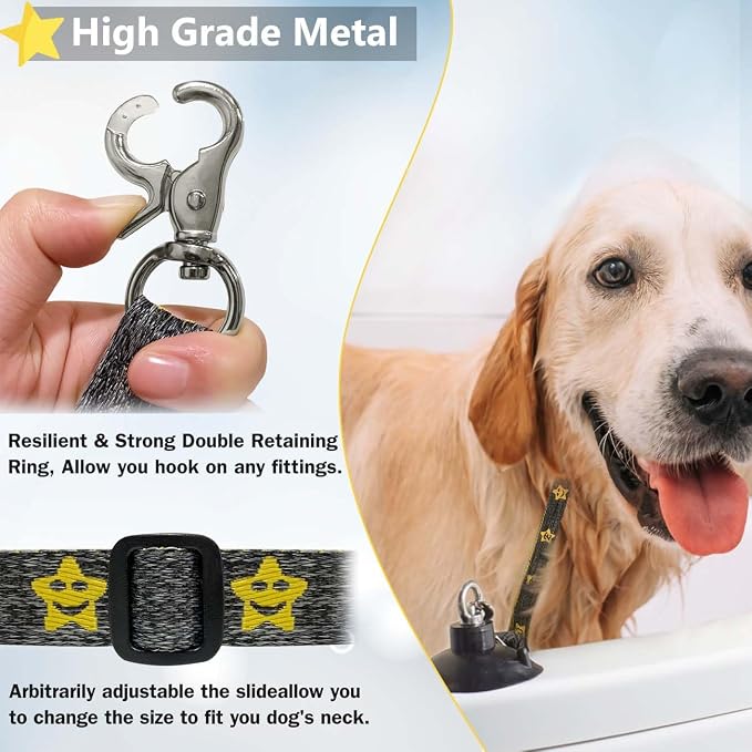 Dog Bathing Tether with Heavy Suction Cup, Dog Grooming Tub Restraint Leash - Image 2