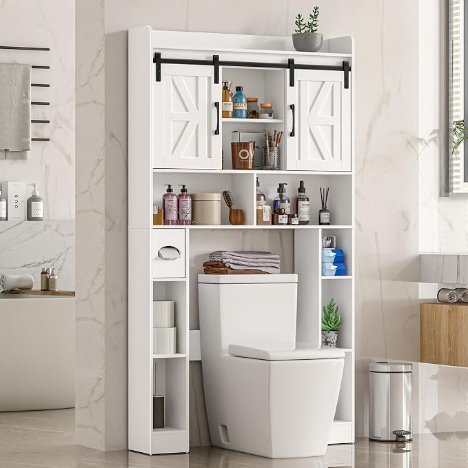 Farmhouse Storage Cabinet Over Toilet - Image 7