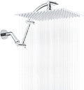 Hibbent All Metal cUPC Certified Rain Shower Head, Solid Brass Adjustable by Hibbent