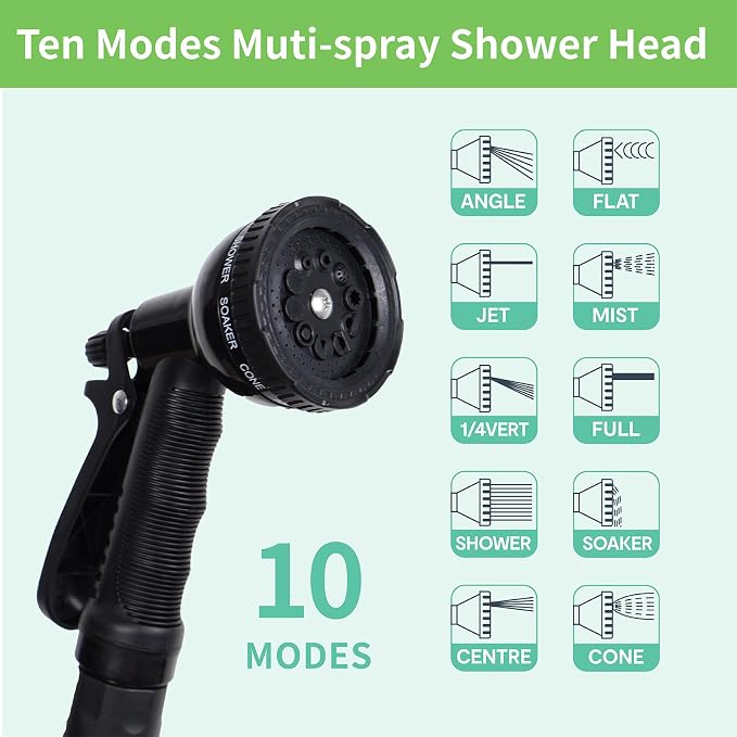 1.3 Gallon/5L Portable Outdoor Shower, 10 Spray Modes, No Power Needed - Image 4