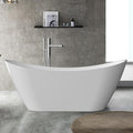 67 Inch Freestanding Acrylic Bathtub, Modern Soaking Tub by Unknown