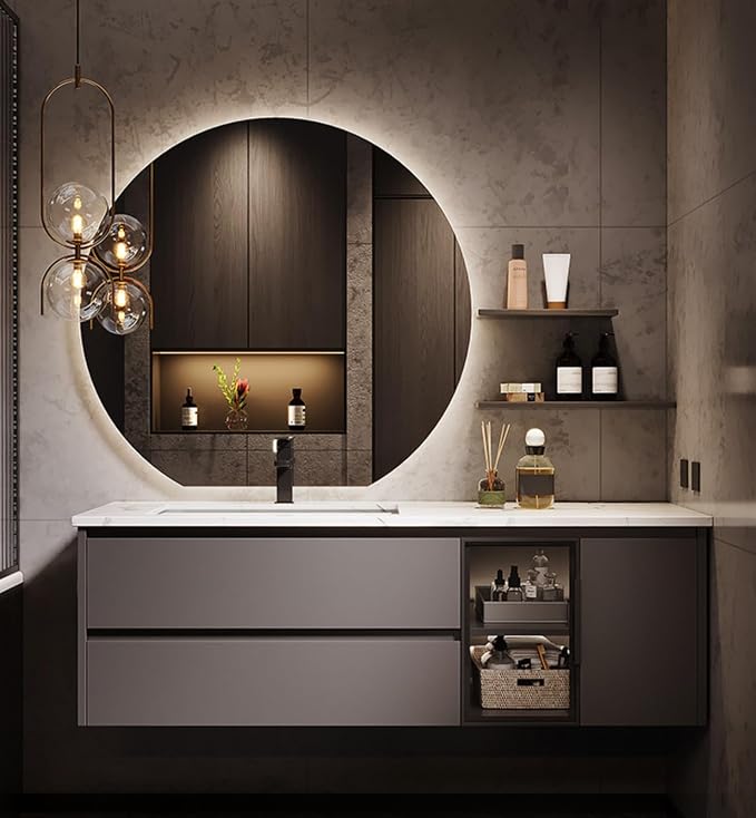40IN Bathroom Vanity with Sink, Floating Modern Bathroom Vanity Include LED by Unknown