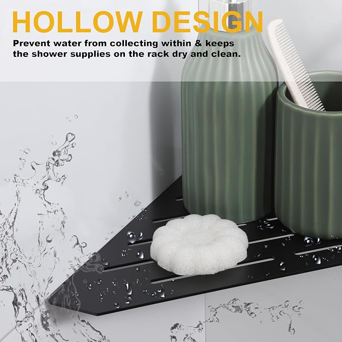 Recessed Corner Shower Shelf, Heavy Duty Shower Shelf, Grout in Bathroom Shelves - Image 4