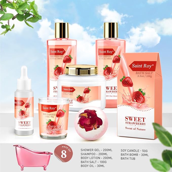 Spa Kit for Women, Bath & Body Gift Set, Luxury Home Spa Bath Gift Basket - Image 2