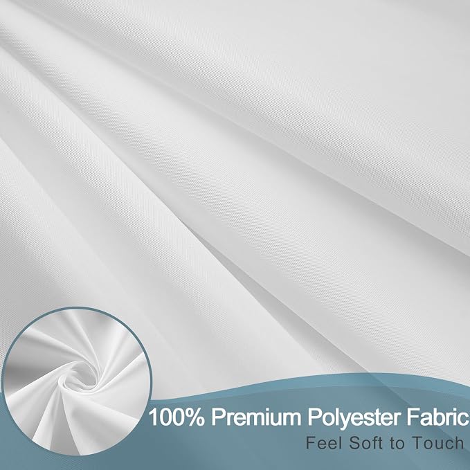 AooHome White Stall Size Bathroom Curtain - Image 4