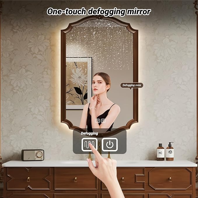 Solid Wood Bathroom Vanity 40Inch, Freestanding Bathroom Vanity Includes LED - Image 4