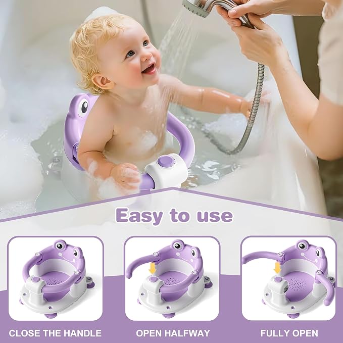 Baby Bath Seat for Babies 6 Months & up Non-Slip Toddler Bath Seats for Sitting - Image 2