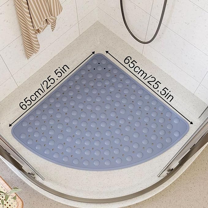 Mrcrypos Corner Shower Mats 25.5 x 25.5 Inches Bath Mat - Image 7