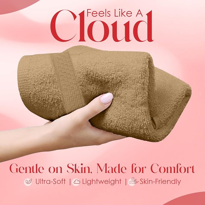 RIVERSIDE 12 Pack Premium 100% Cotton Face Washcloths, 550 GSM, 12 x 12 Inches - Image 3