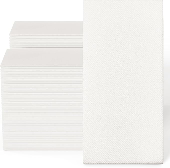 200 Pack Disposable Guest Towels Soft and Absorbent Linen Feel Paper Hand by JOLLYCHEF