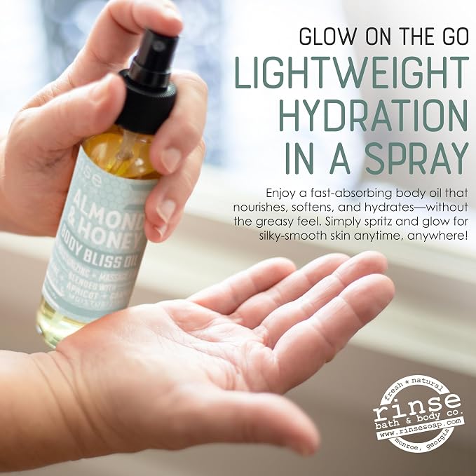 Rinse Bath & Body Almond & Honey Body Oil Moisturizer Spray - Image 7