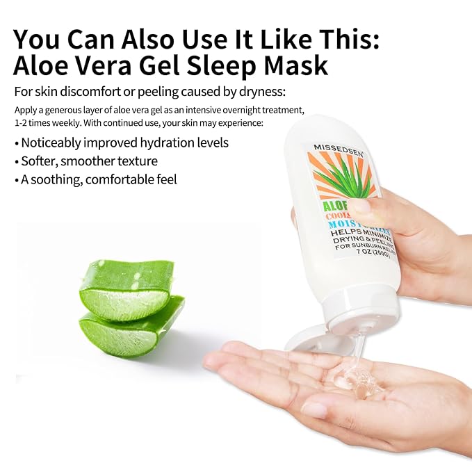 Pure & Organic Aloe Vera Gel for Sunburn Relief, After Sun Lotion for Face & - Image 7