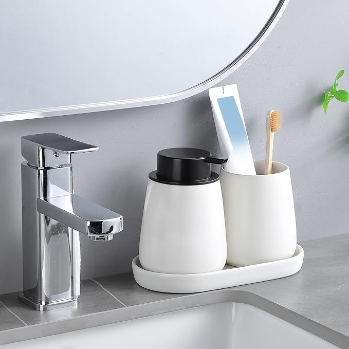 White Round Soap Dispenser Tray - Image 2