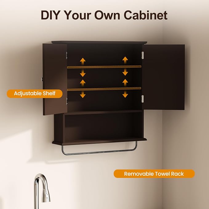 RoyalCraft Bathroom Medicine Cabinet Wall Mounted, Over The Toilet Storage - Image 7