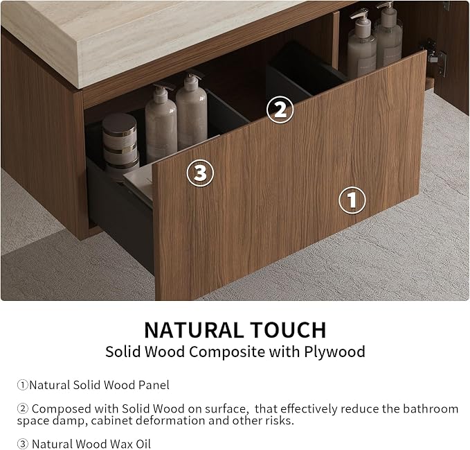 LKTART Floating 36 Inch Bathroom Vanity - Image 4