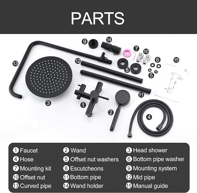 Shower Faucet - Shower Faucets Sets Complete, Shower System - Outdoor Shower - Image 9