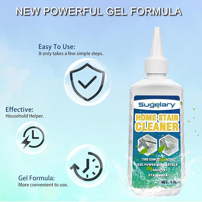 Sugelary Home Stain Cleaner, 5 fl oz Mold Stain Cleaner Gel - Image 5