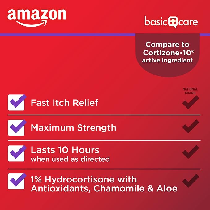 Amazon Basic Care Maximum Strength Anti-Itch Cream, Hydrocortisone 1 Percent - Image 2