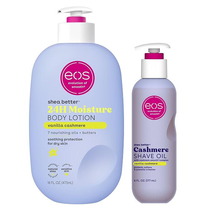 Bundle of eos Shea Better Body Lotion + Cashmere Shave Oil, Vanilla Cashmere by eosproducts