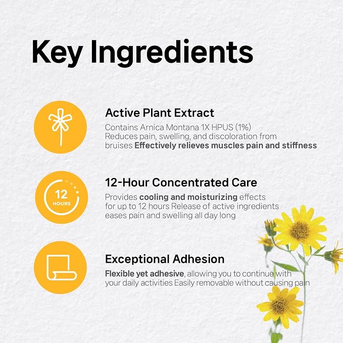 Arnica Hydrogel Pain Relief Patches | Natural Relief - Image 3