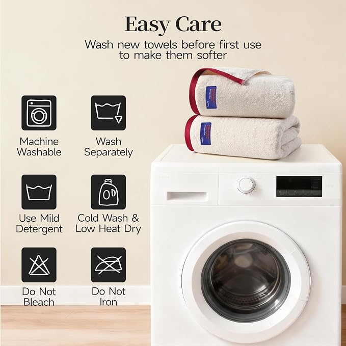 REDKISS 6 Pack Cotton Towel Set - Image 9