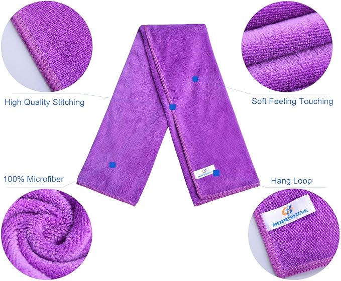 HOPESHINE Gyms Towels for Men & Women Microfiber Exercise Fitness Home - Image 3