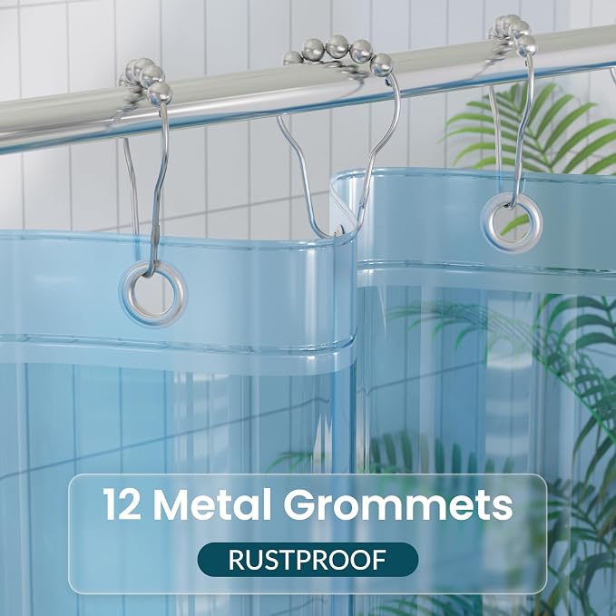 Titanker Shower Curtain Liner, Plastic Shower Liner PEVA 72 x 72 Lightweight - Image 4