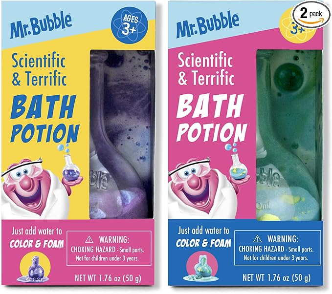 Mr. Bubble The Original Kids Bath Bomb Potions, Colorful Fizzy Fun, Cool Foam by MrBubble