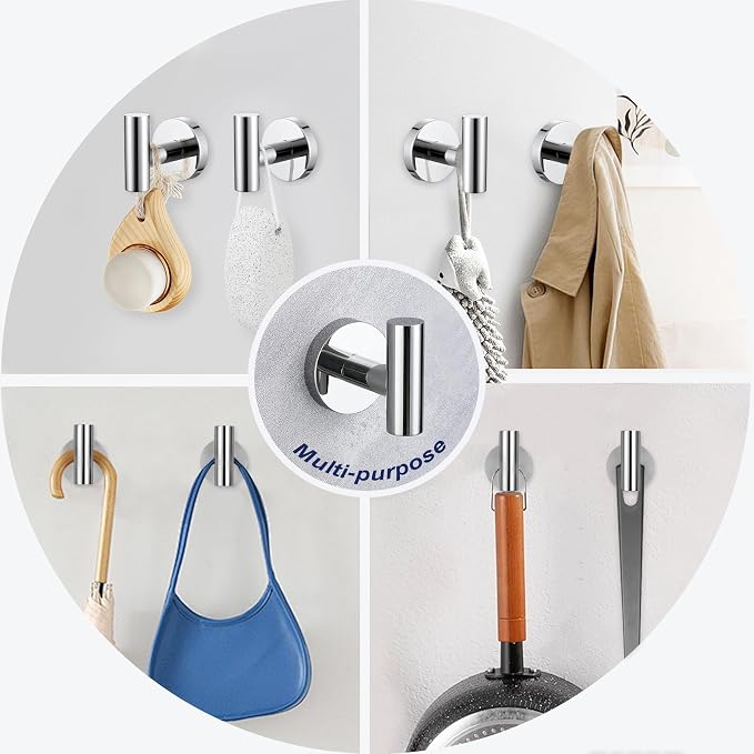 5 Pieces Bathroom Hardware Set, 23.6-inch+15.35-inch Bathroom Towel bar SUS304 - Image 4