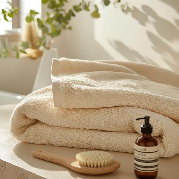 SALBAKOS 100% Turkish Cotton Jumbo Bath Sheet Towel Oversized 40x80 inch | - Image 5