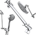Chrome Shower Head Extension, 10 Inch Solid Brass Shower Extension Arm by Pichrain