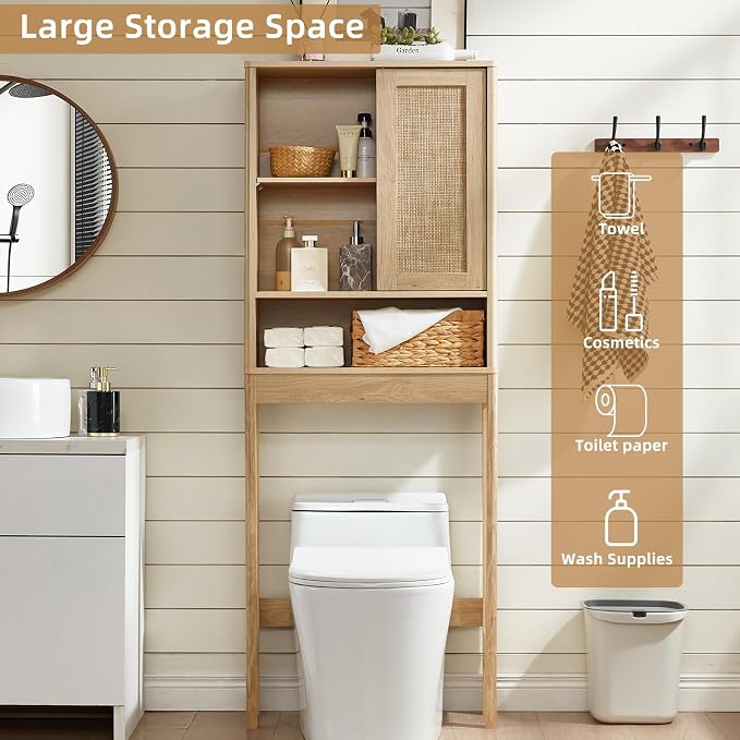 LEYAOYAO Over The Toilet Storage Cabinet - Image 7