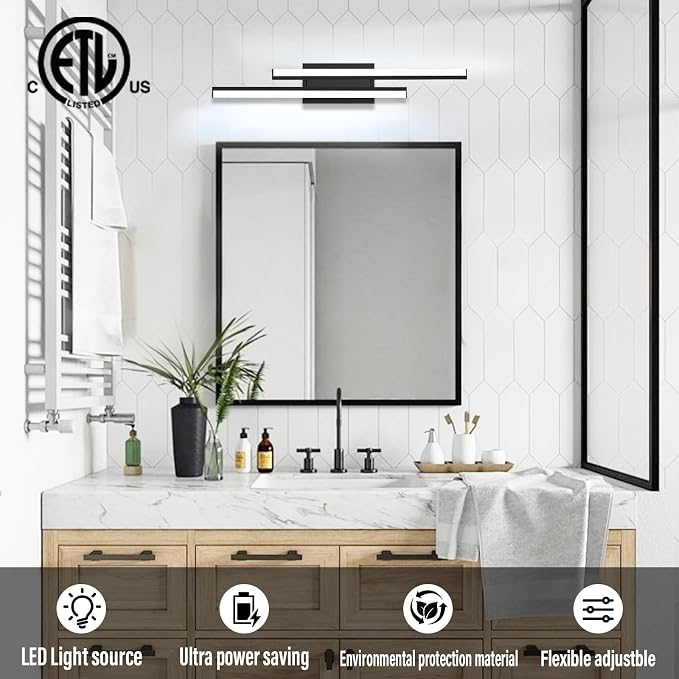 20 in-32 in Retractable Bathroom Vanity Light-ETL Certificated 5700K Bathroom - Image 5