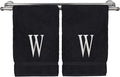 Monogrammed Hand Towel, Personalized Initial Gift, Extra Absorbent 100% Turkish by BareCotton