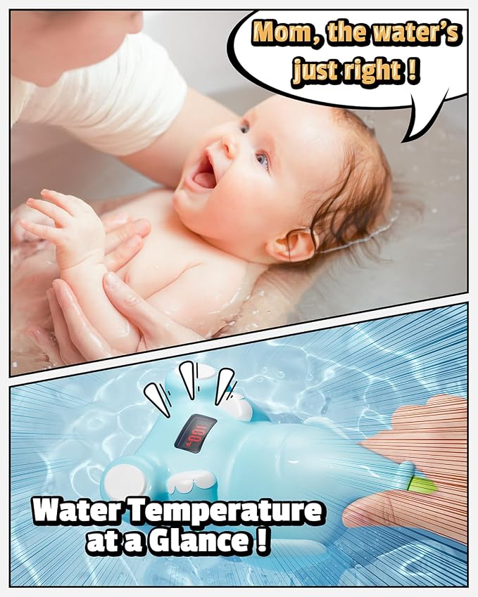 HEMRLY Baby Bath Toys, LED Water Temperature Display, Bath Toys - Image 4