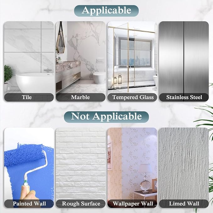EAGMAK 2 Pack Transparent Shower Caddy Adhesive - Image 5