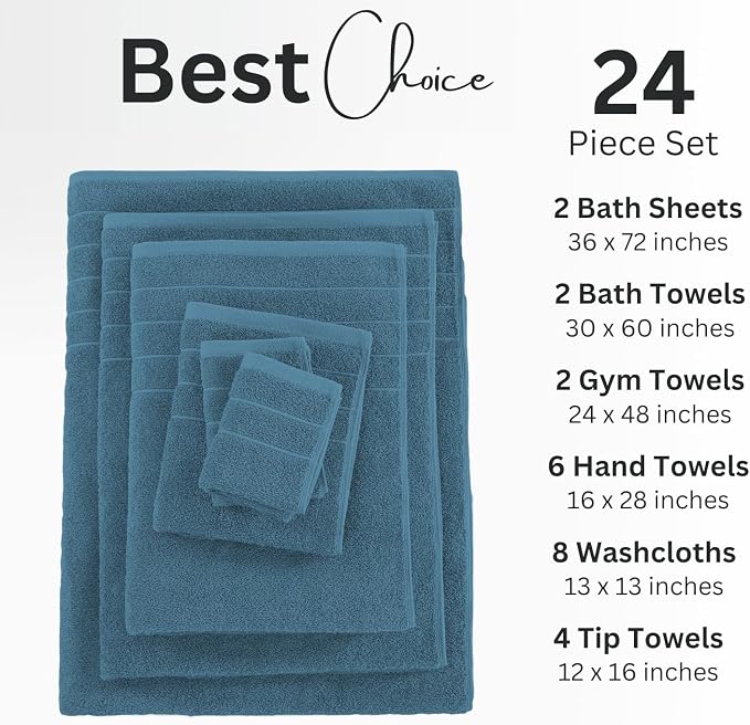 Casa Platino 100% Cotton Bathroom Towels Set - Image 4