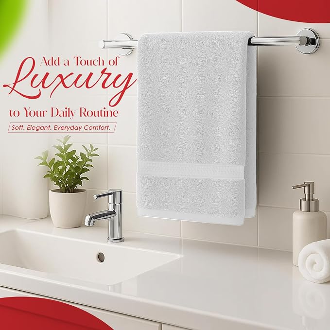 RIVERSIDE 6 Pack Premium Hand Towels Set, 16x28 inches, 100% Ring Spun Cotton - Image 3