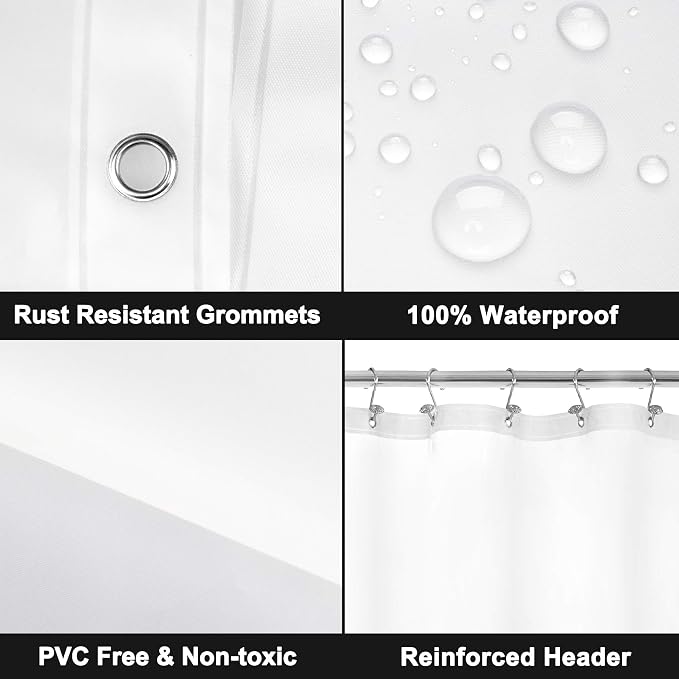 Barossa Design Frosted Shower Curtain Liner - Image 3