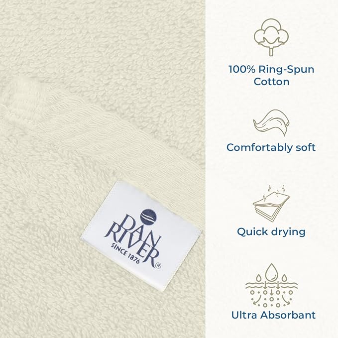 DAN RIVER Pack of 1 Bath Sheet 40x80 Inches, Extra Large Quick Dry Bath Towels - Image 3