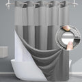 Grey Shower Curtain and Liner Set by EUTXL